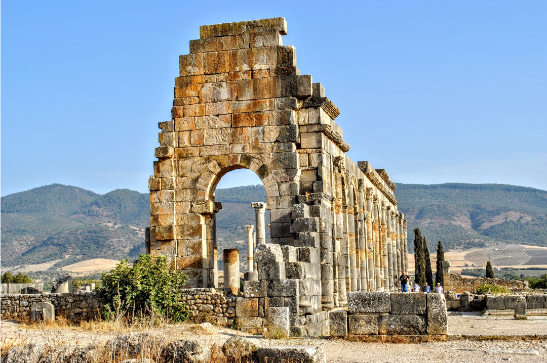 Roman ruins at Volubilis near Meknes