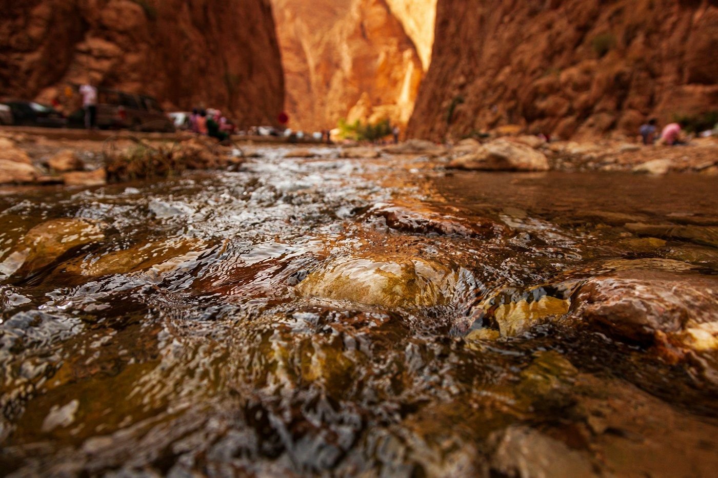 River and cliffs at Todgha Gorge