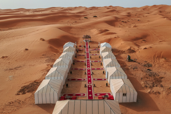 luxury camp in desert of morocco